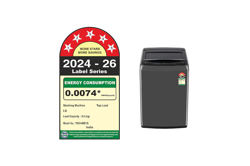 LG 9 Kg 5 Star Fully Automatic Top Load Washing Machine – T90VBMB1S