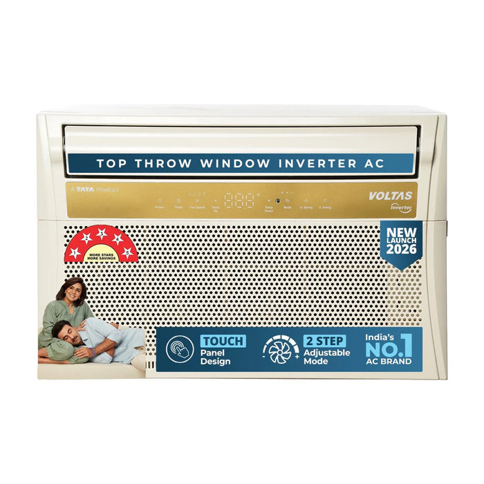 Voltas 1.5 Ton 5 Star Inverter Window Air Conditioner – 185INV Topaz (White)