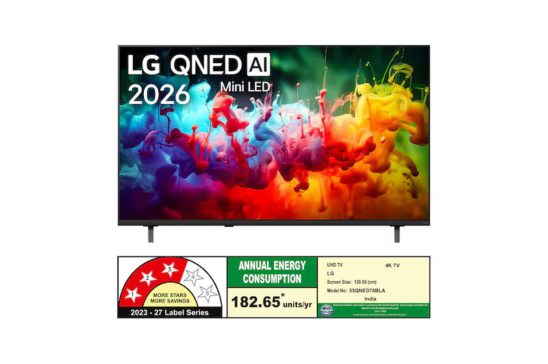 LG 55" QNED Mini LED 4K AI Smart TV – 55QNED70BLA