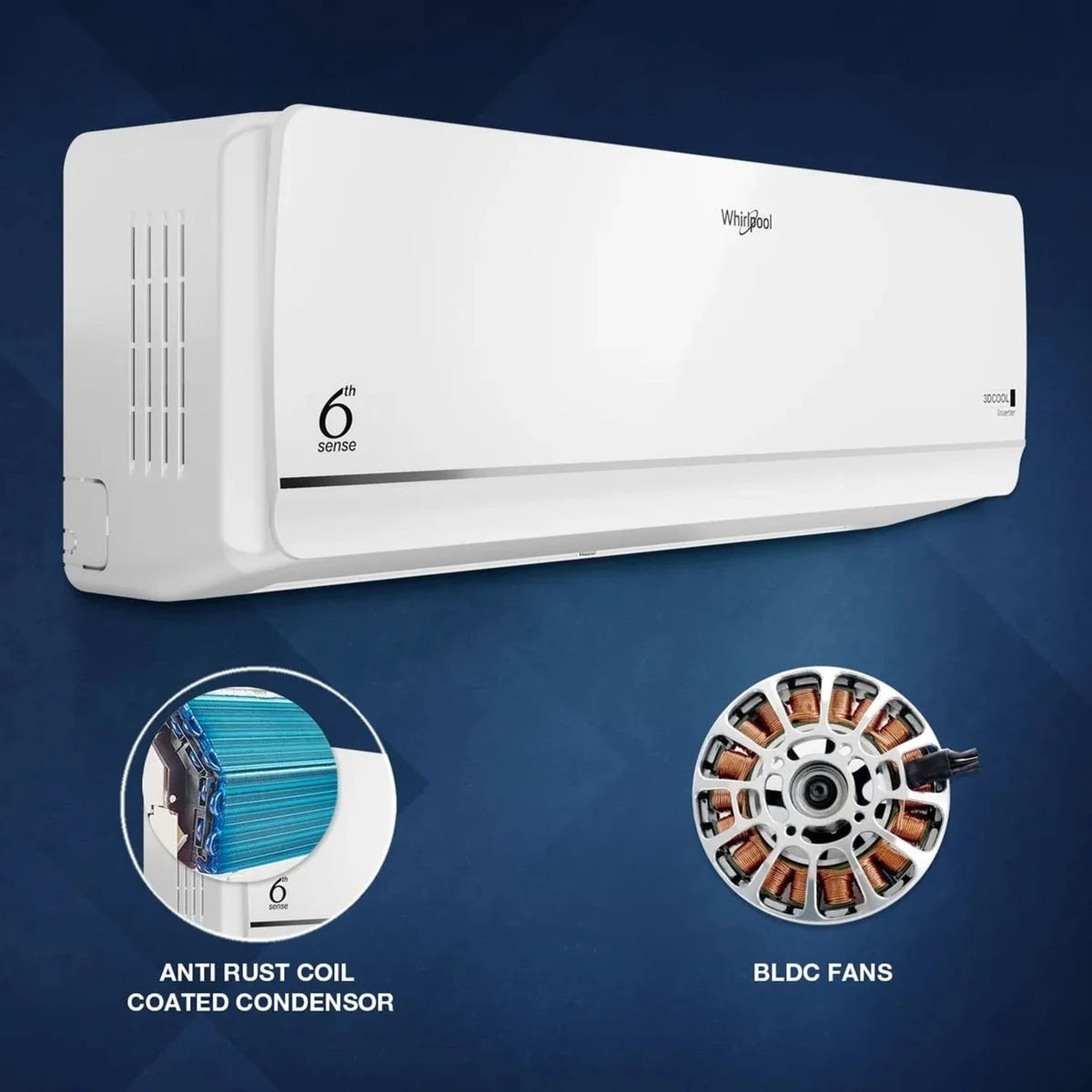 Whirlpool 2 Ton 3 Star 3D Cool Inverter Split AC – 3D Cool 20T