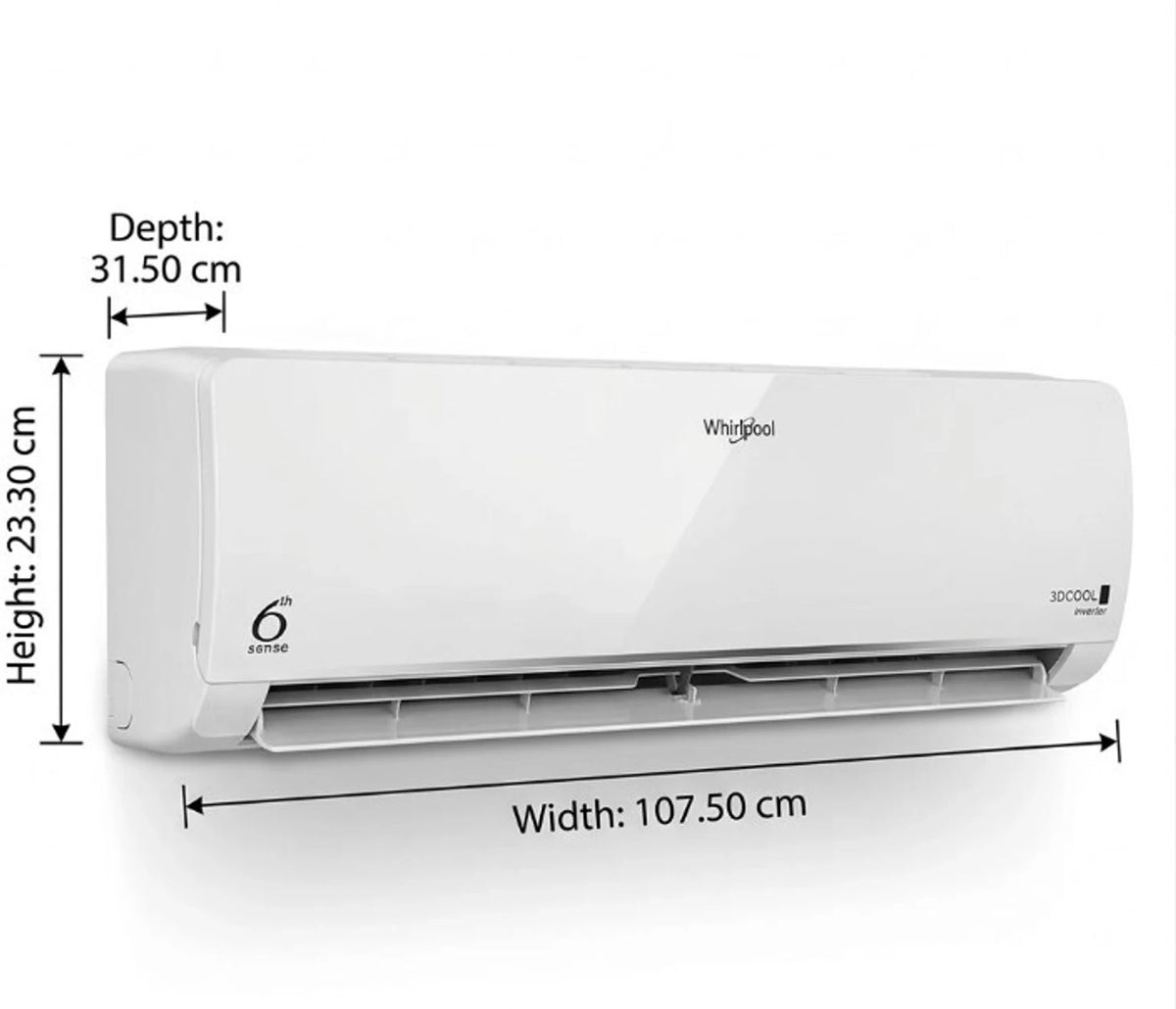Whirlpool 2 Ton 3 Star 3D Cool Inverter Split AC – 3D Cool 20T