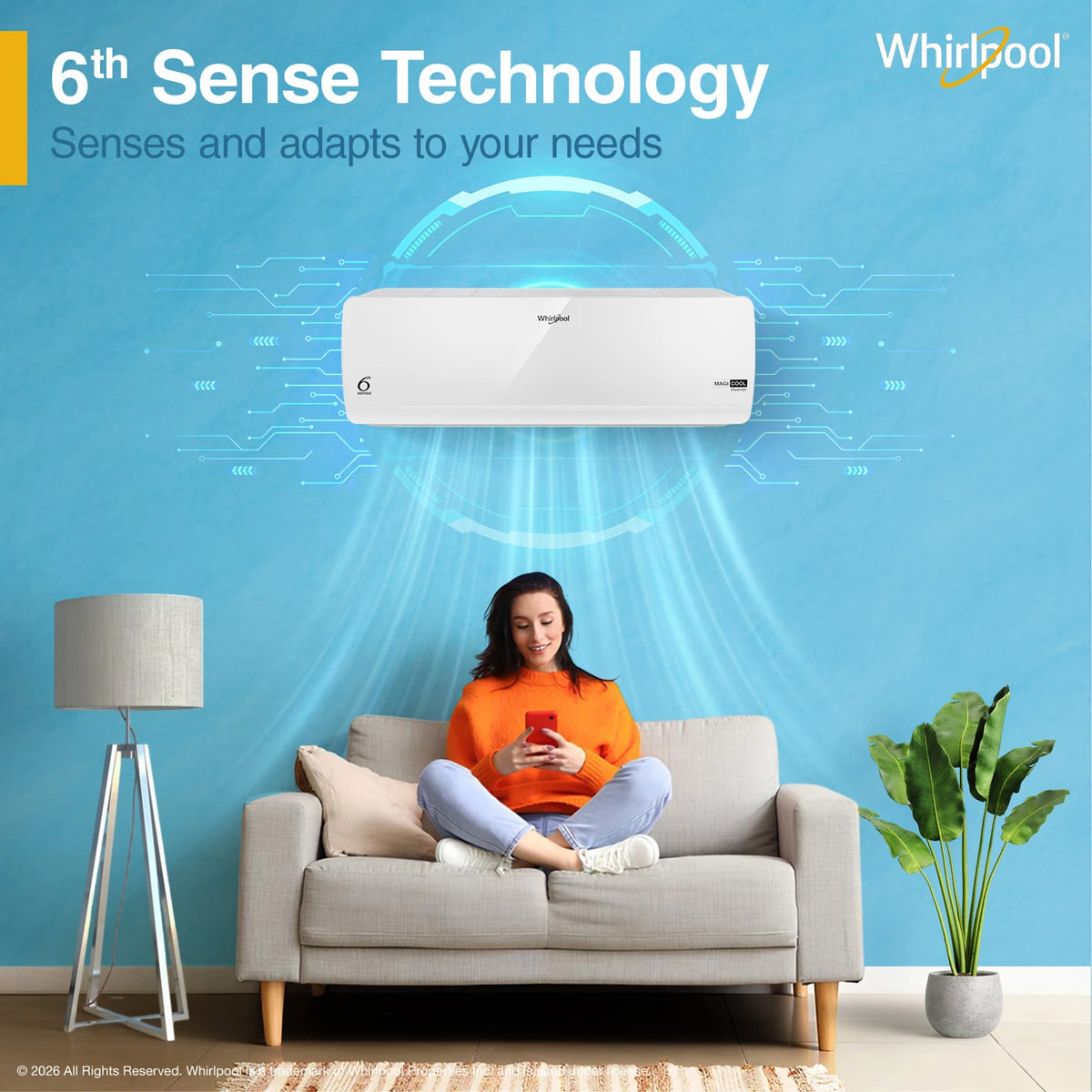 Whirlpool 1.5 Ton 3 Star 3DCOOL Inverter Split AC – 3DCOOL 10T