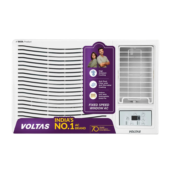 Voltas 1.5 Ton 2 Star Fixed Speed Window Air Conditioner – 182FS Prism (White)