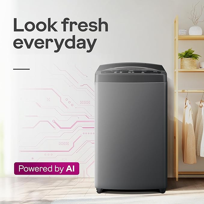 Godrej 7 Kg 5 Star AI-Powered Fully Automatic Top Load Washing Machine with FabriSafe Steel Drum & Magic Lint Filter