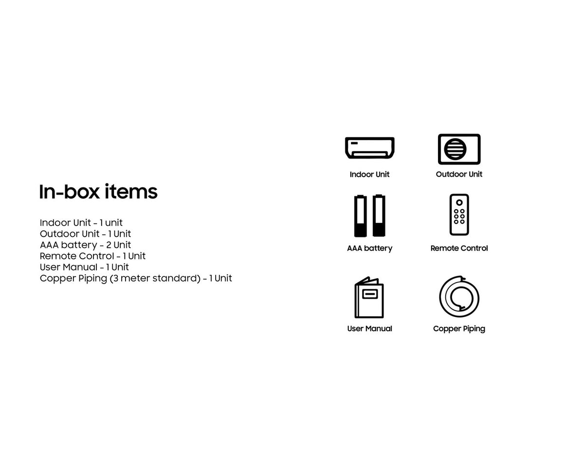 SAMSUNG AR60H18D1PWNNA 5 IMAGES AND SPECIFICATION FOR PRODUCT LISTING