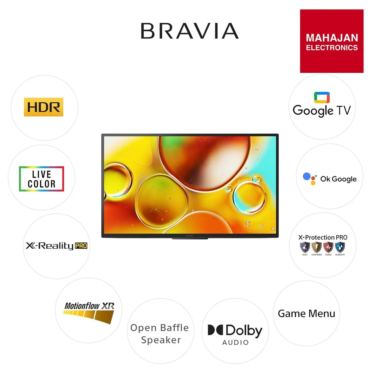 Sony BRAVIA KD-32W835 32 Inch HD Ready Smart LED Google TV with HDR10, Dolby Audio & X-Reality PRO